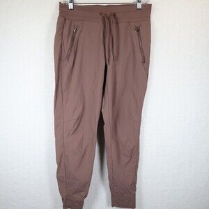 Athleta Trekkie North Jogger Pant Womens Size 6 Dark Mauve Zip Pockets Pull On